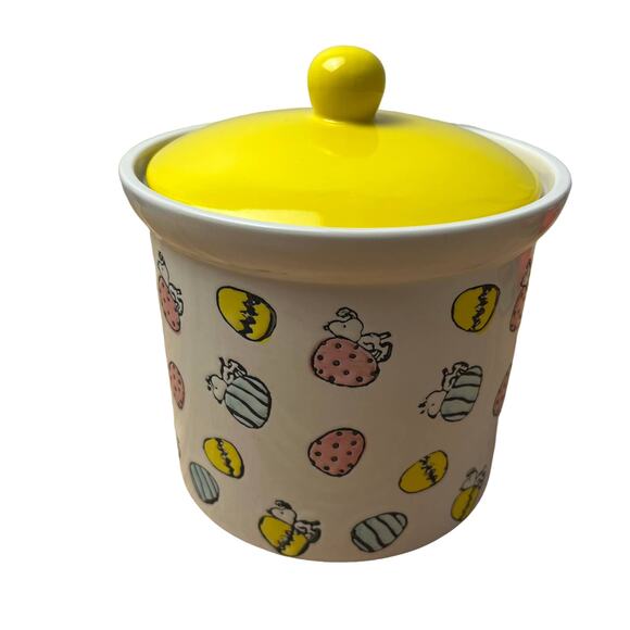 Peanuts Snoopy Easter Ceramic Canister with Lid - NWT - Picture 1 of 7